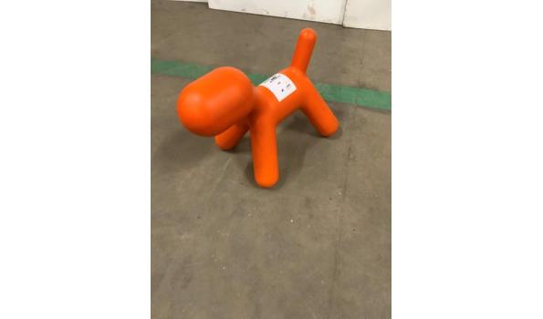 Kinderzitje hond (oranje) zithoogte 40cm